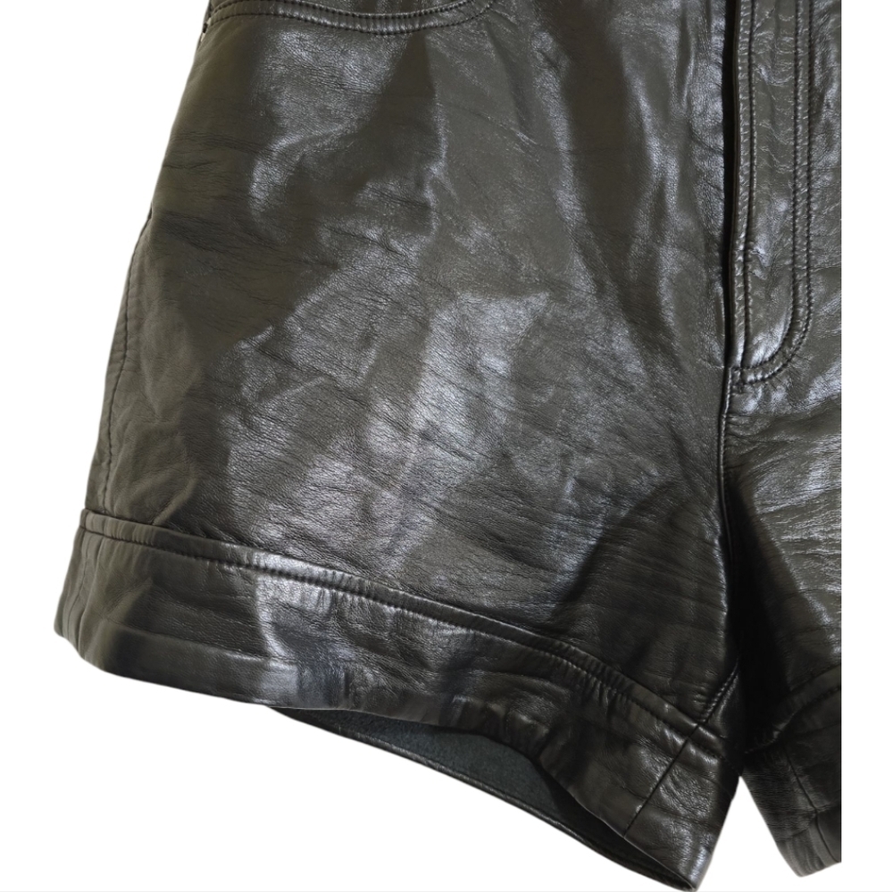 AGOLDE Recycled Leather Angled Hem Short 28 - Picture 4 of 10